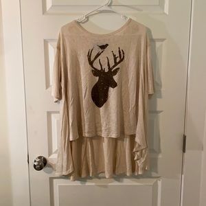 Judith March crocheted back shirt